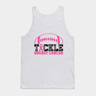 Tackle Breast Cancer Football Sport Awareness Support Pink Ribbon Tank Top